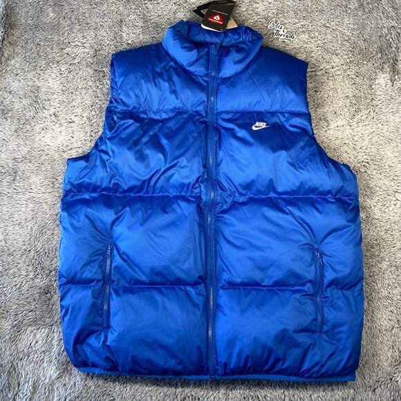 Nike Club PrimaLoft Water Repellent Puffer Vest Size XL TALL Men Blue FB7373-480 - Picture 1 of 7